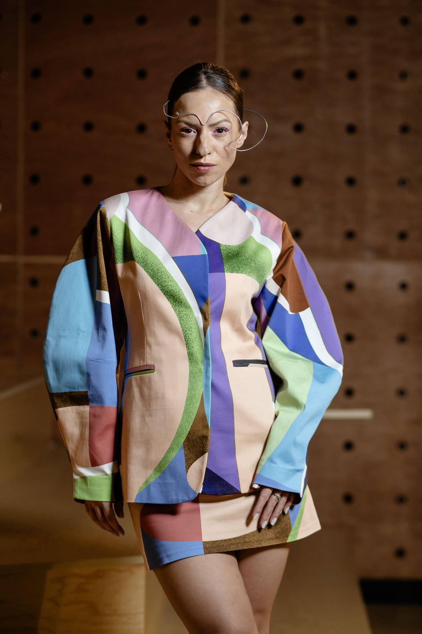 Printed Sculptural Blazer - Fashion designer Irina Tosheva